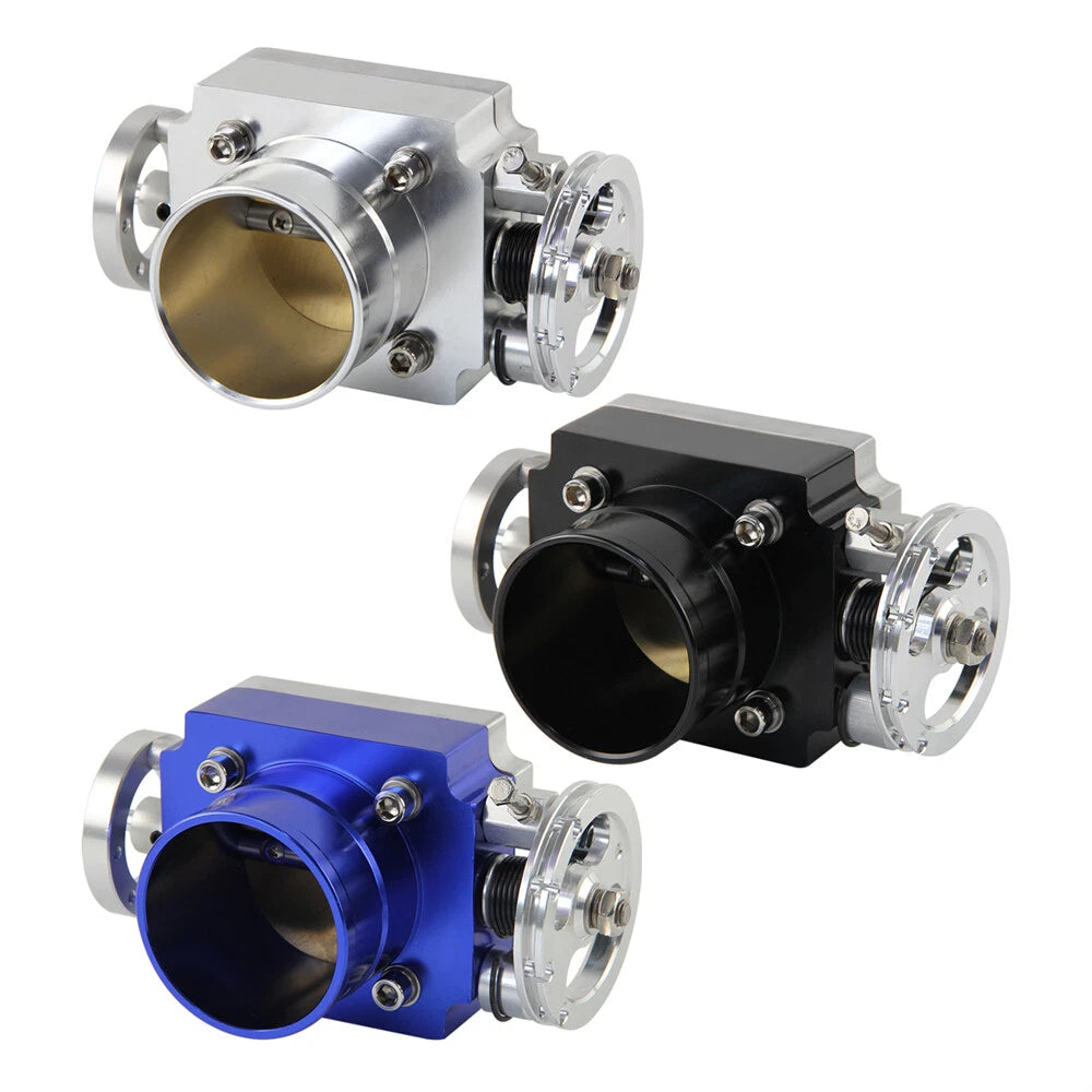 70mm High Flow Alloy Aluminum Universal CNC Billet Intake Throttle Body Blue