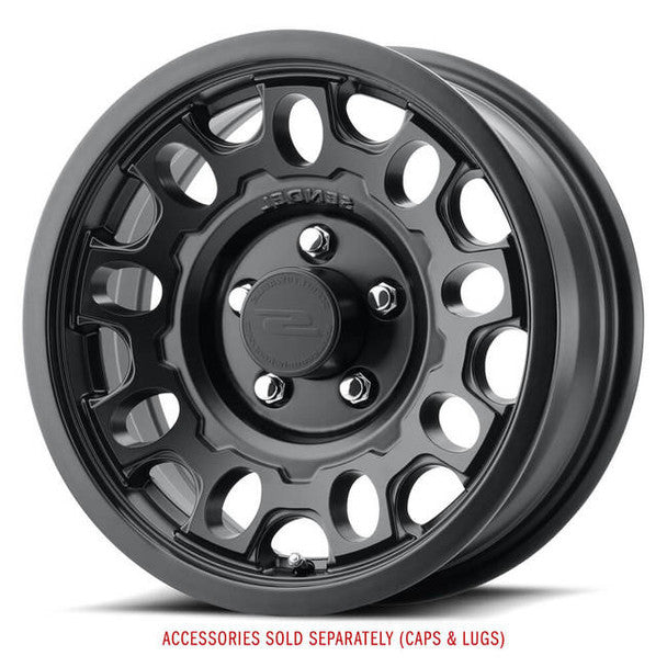 14X5.5 5-Lug on 4.5" Aluminum T17 - Black Matte - T17-45545MB