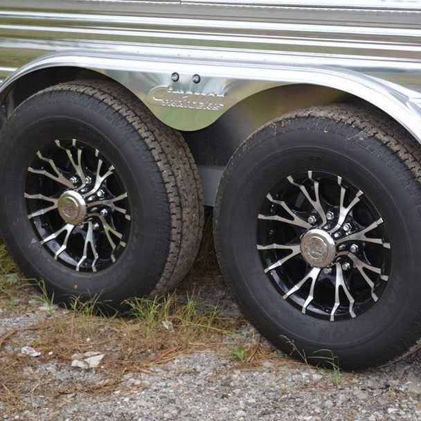 16X6 8-Lug on 6.5" Aluminum T07 Trailer Wheel - Black