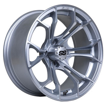 GTW Spyder Matte Silver with Machined Accents Wheel - 14 In