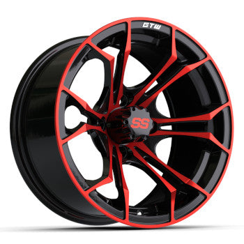 GTW Spyder Black with Red Accents Wheel - 14 Inch