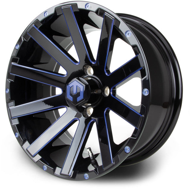 MODZ® 14" Mauler Glossy Blue and Black with Ball Mill Wheel