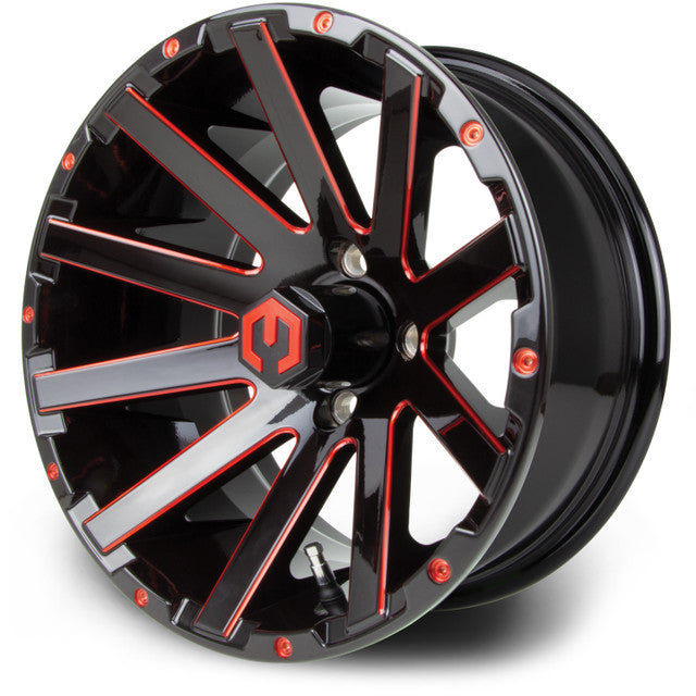 MODZ® 14" Mauler Glossy Red and Black with Ball Mill Wheel