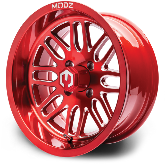 MODZ® 14" Mayhem Brushed Red with Ball Mill  Wheel