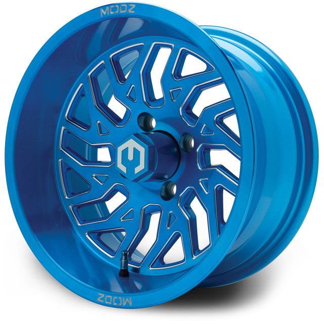 MODZ® 14" Carnage Brushed Blue with Ball Mill  Wheel