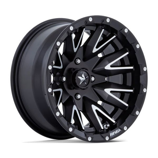 MSA M49 Creed 16x7 ATV/UTV Wheel - Matte Black/Machined (4/110) +10mm
