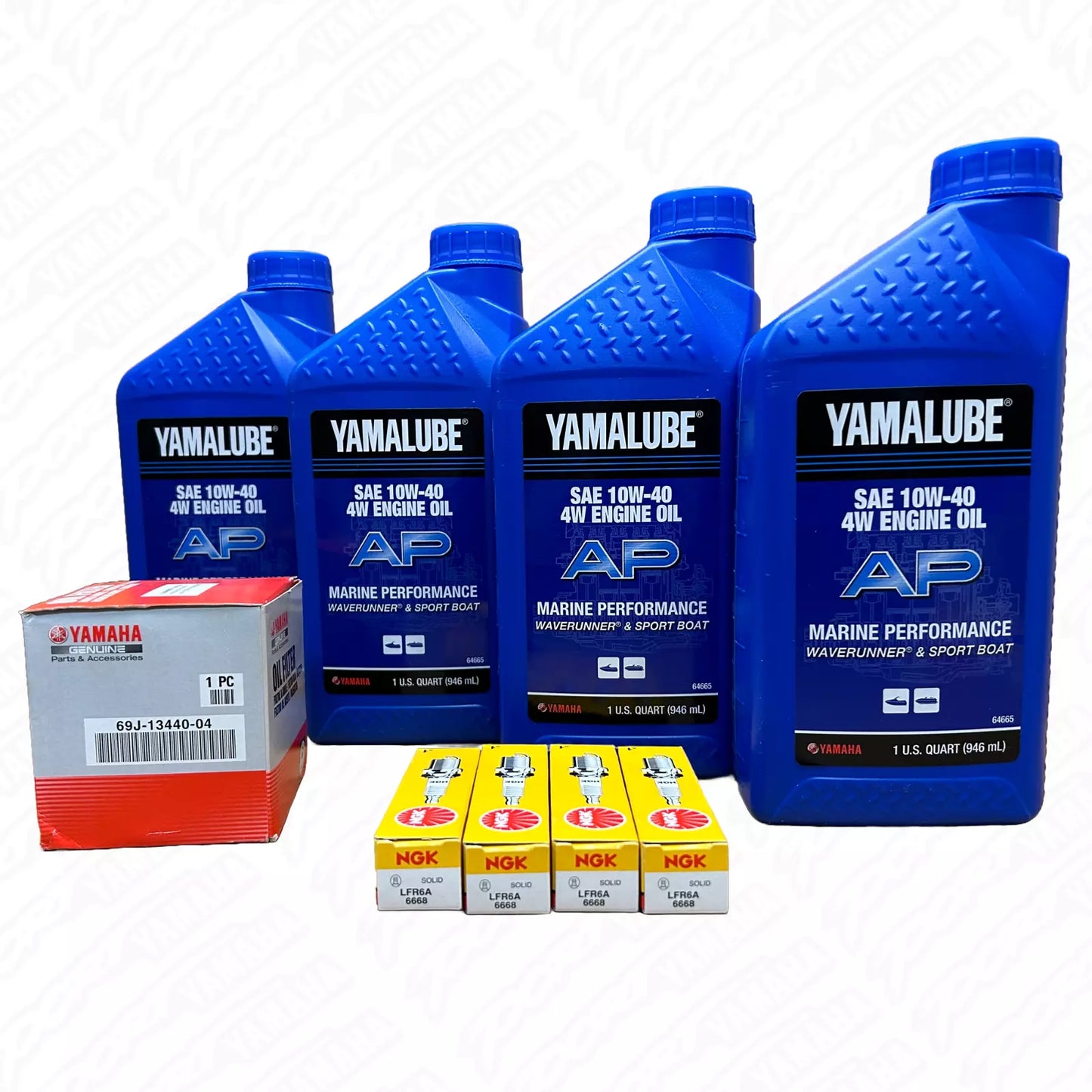 Yamaha 1.8L Oil Change Kit w/ NGK Spark Plugs FX-HO, FX SHO, VXR, VXS, FZR, FZS