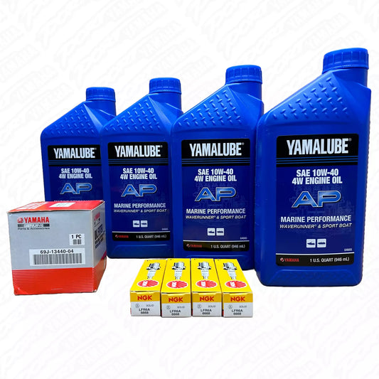 Yamaha 1.8L Oil Change Kit w/ NGK Spark Plugs FX-HO, FX SHO, VXR, VXS, FZR, FZS