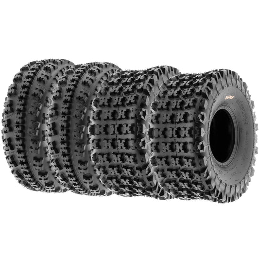 Set of SunF 21x7-10 21x7x10 & 20x10-9 20x10x9 ATV UTV Tires 6PR Off Road A027