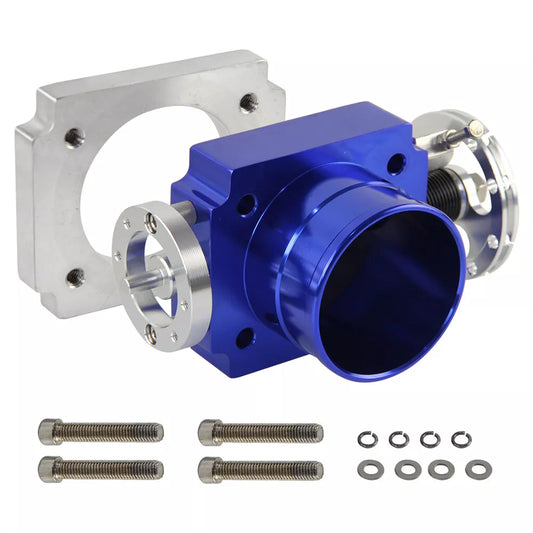 70mm High Flow Alloy Aluminum Universal CNC Billet Intake Throttle Body Blue