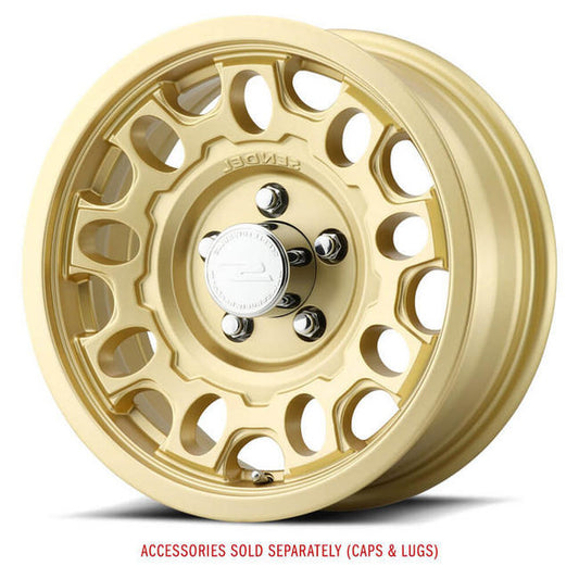 14X5.5 5-Lug on 4.5" Aluminum T17 - Matte Gold