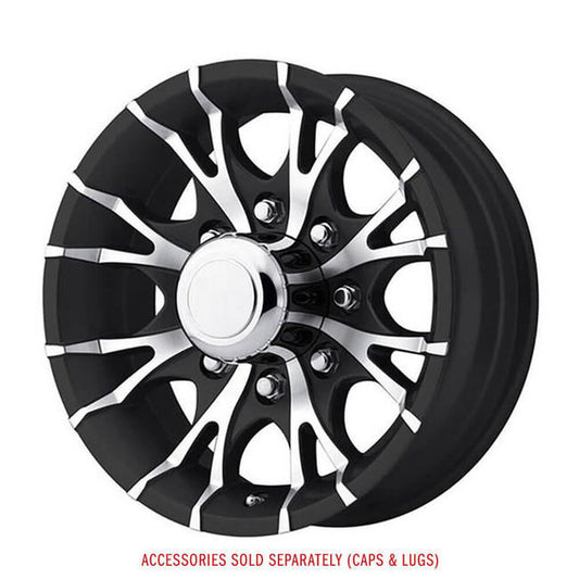 16X6 8-Lug on 6.5" Aluminum T07 Trailer Wheel - Black